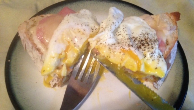 Croque Madame with yolk